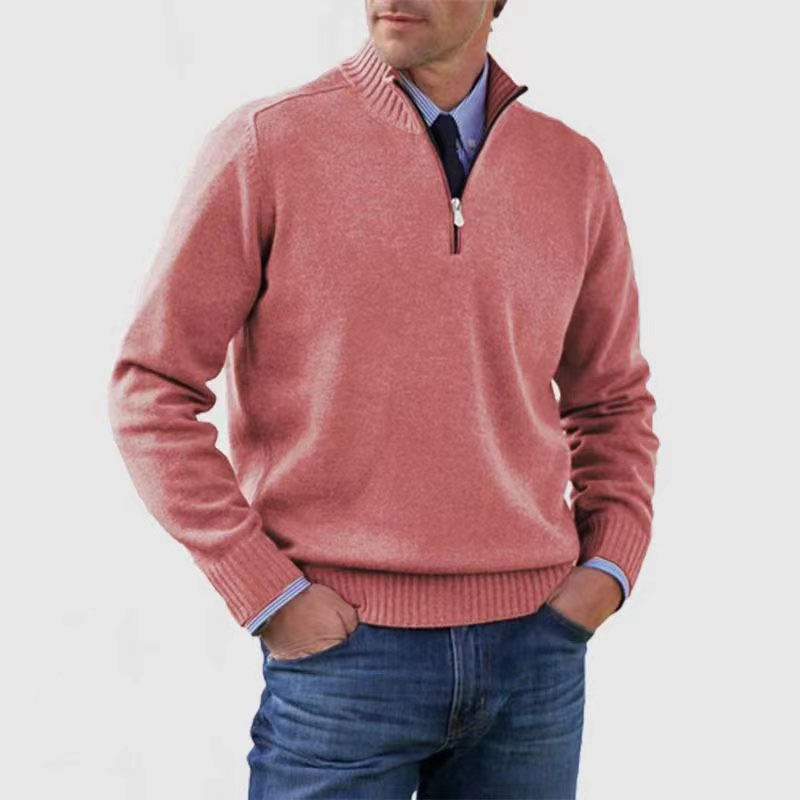 EB | Herrenpullover Mit Halbem Reißverschluss