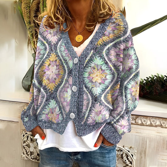 EB | Gemütlicher, weicher Damenpullover mit Muster