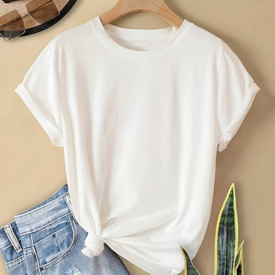 EB | Damen Bequem T-Shirt Rundhals
