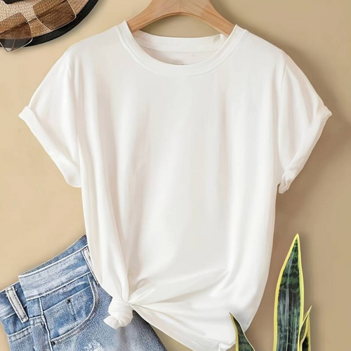 EB | Damen Bequem T-Shirt Rundhals