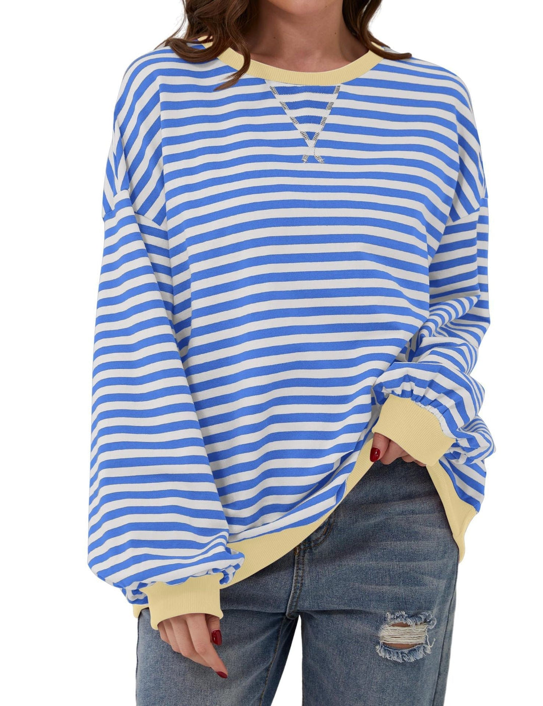 EB | Eleganter, lockerer Damenpullover mit Streifen
