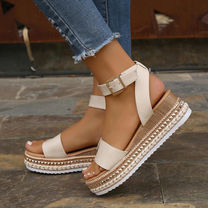 EB | Sommer Sandalen mit Schnallenriemen und Plateau