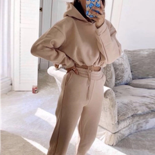 EB | Jogginganzug Zweiteiler mit Cropped Hoodie