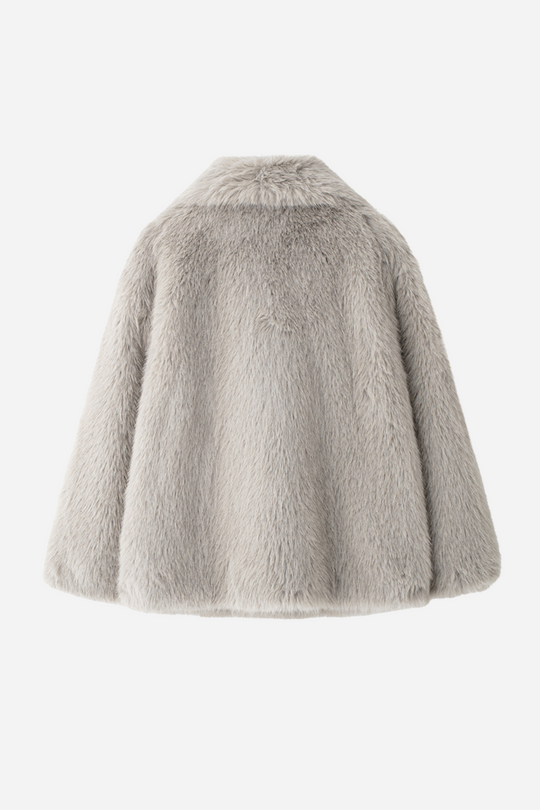 EB | Faux-Fur-Schalkragenjacke