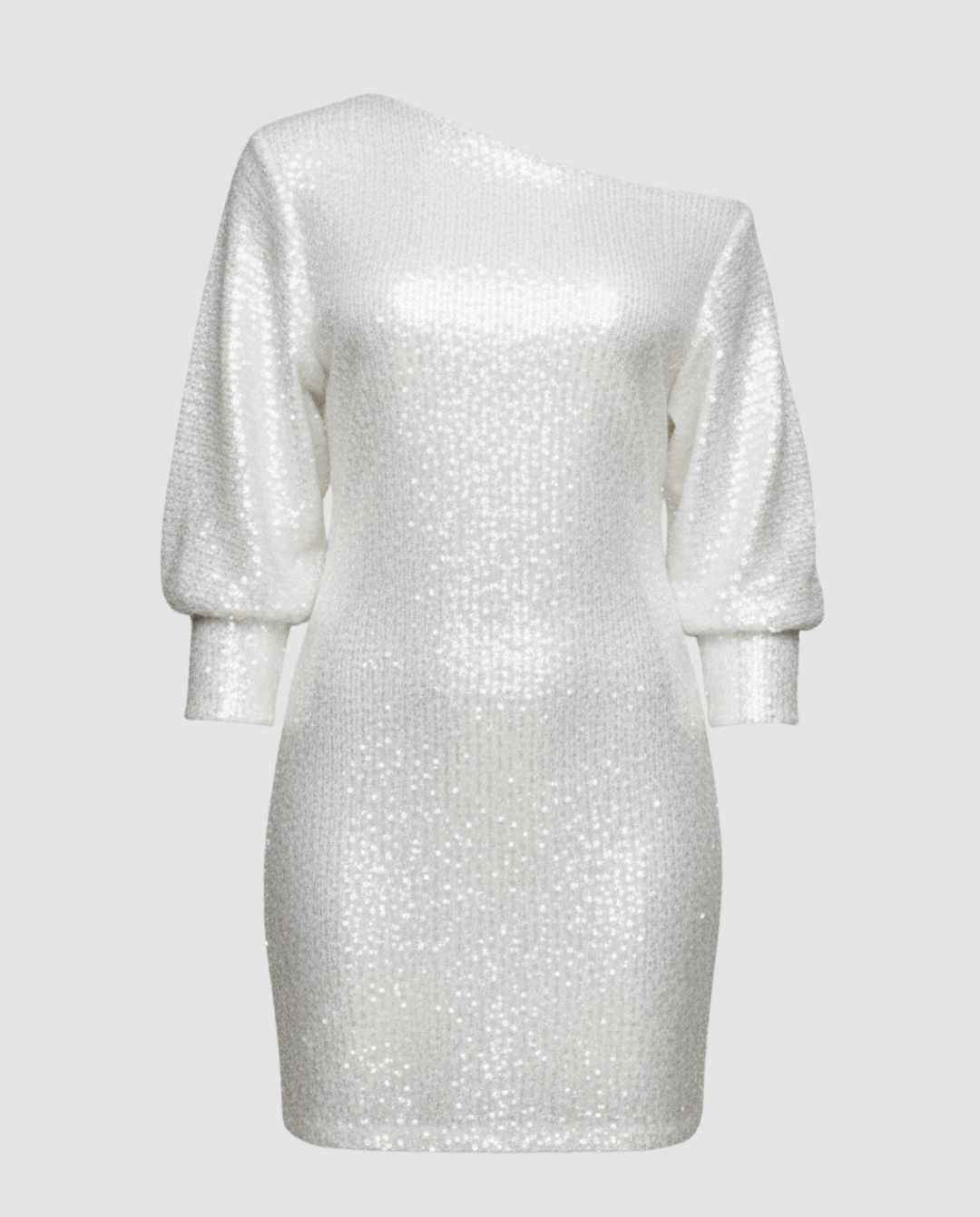 Glänzendes One Shoulder Minikleid | EB