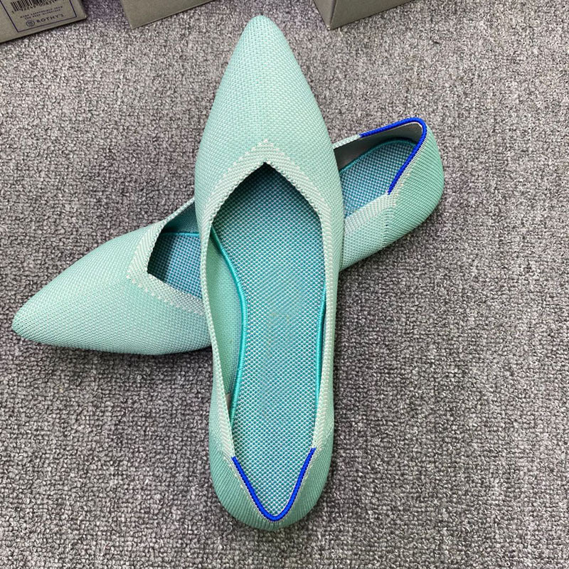 Damen Peep-Toe Ballerinas mit komfortabler Netzstruktur EB