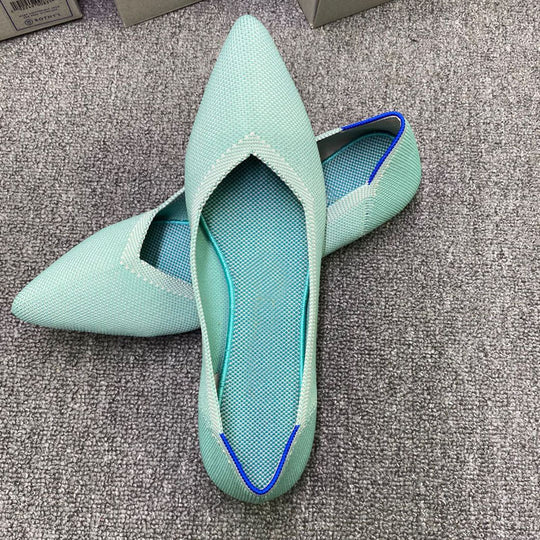 Damen Peep-Toe Ballerinas mit komfortabler Netzstruktur EB