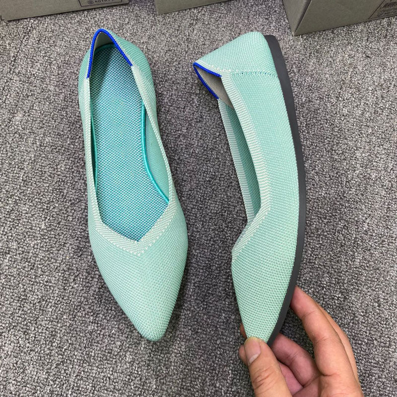 Damen Peep-Toe Ballerinas mit komfortabler Netzstruktur EB