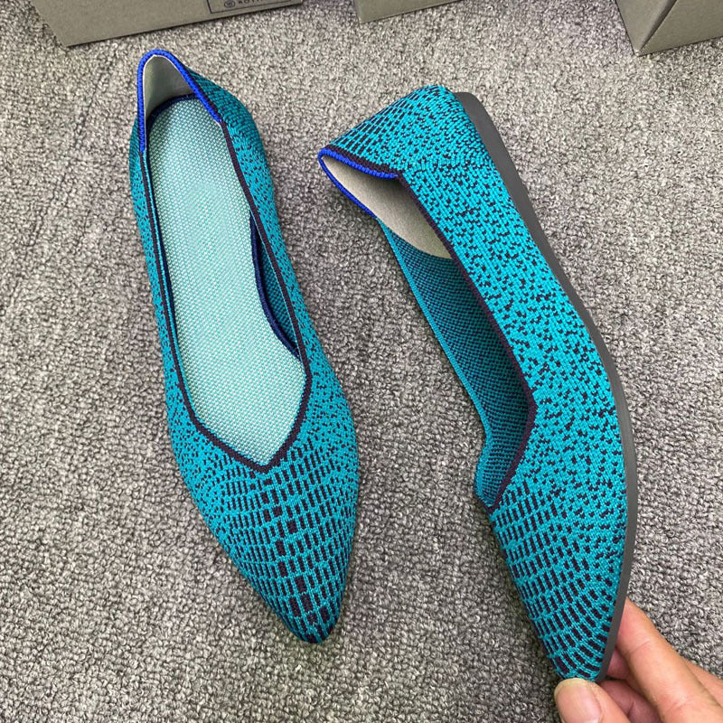 Damen Modische Slipper mit femininem Schnitt und webartigem Obermaterial EB