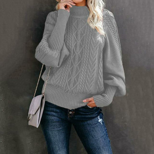 EB | Pullover - Frauen Herbst Kabelstrick Pullover