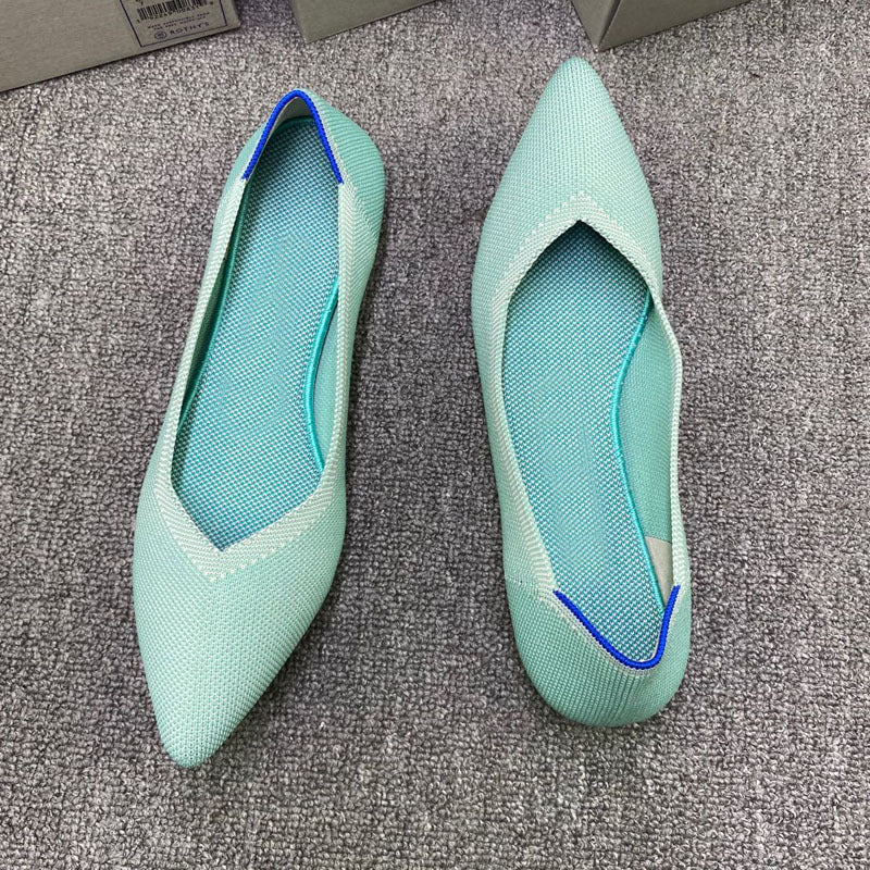 Damen Peep-Toe Ballerinas mit komfortabler Netzstruktur EB