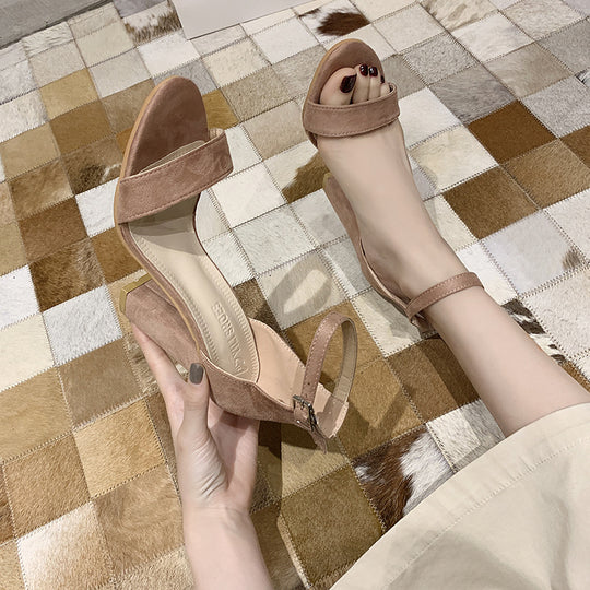 Damen Sandaletten mit elegantem Blockabsatz und verstellbarem Riemen EB