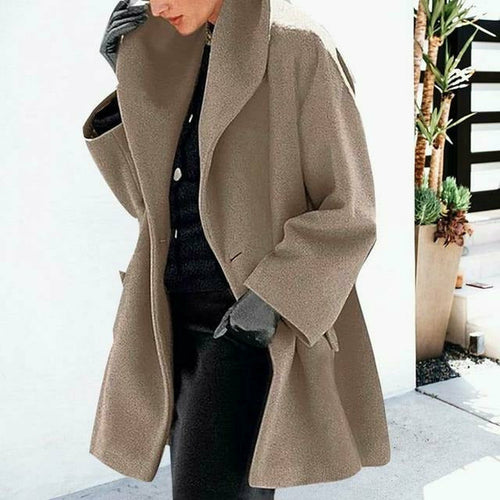 EB | Mantel Einstellbarer Übergröße Einfarbig