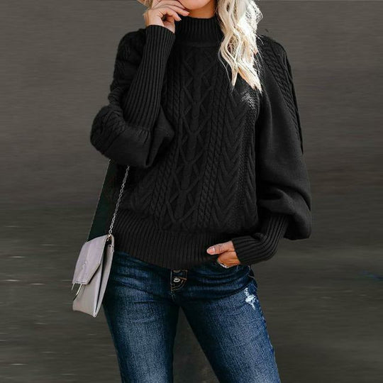 EB | Pullover - Frauen Herbst Kabelstrick Pullover