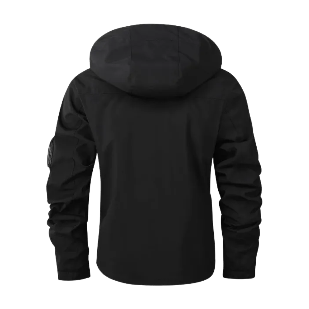 EB | Herren Outdoorjacke waterproof mit Kapuze & kariertem Futter