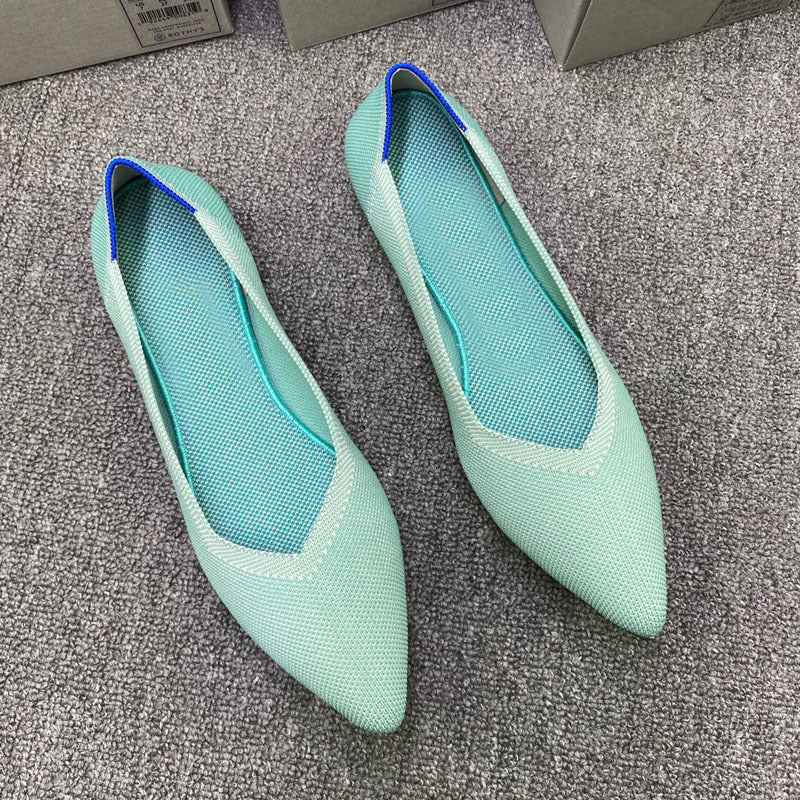 Damen Peep-Toe Ballerinas mit komfortabler Netzstruktur EB