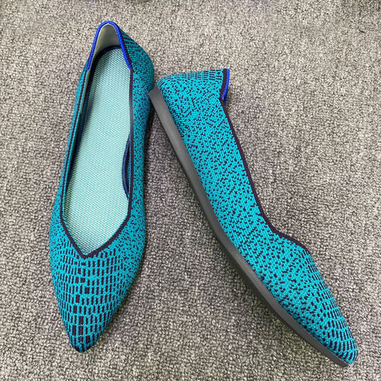 Damen Modische Slipper mit femininem Schnitt und webartigem Obermaterial EB