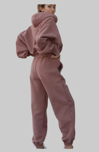 Damen entspannter Oversized Jogginganzug EB