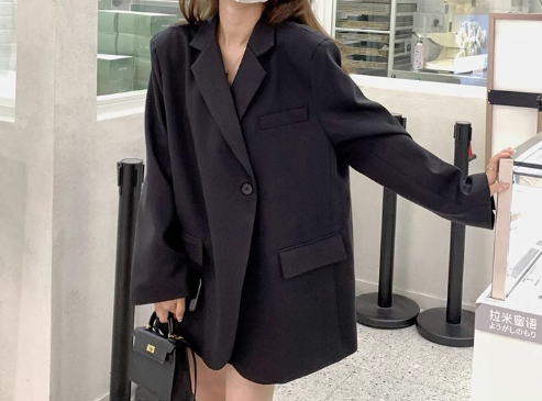 Damen Oversized Blazer aus weichem Wollmix EB