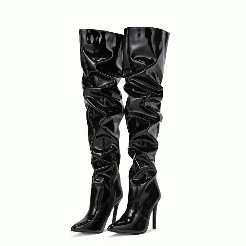 EB | Kniehohe Lange Stiefel für Frauen mit Super Hohem Absatz für Partys
