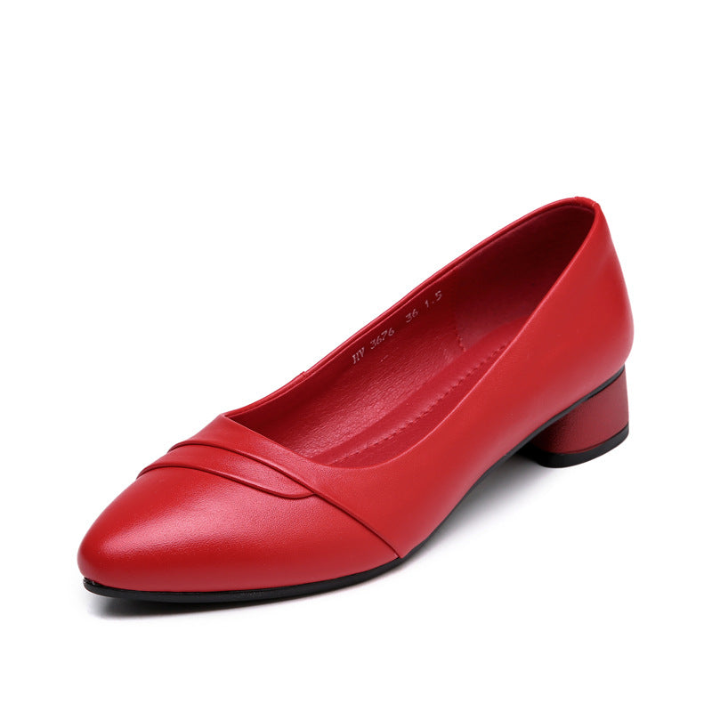 Damen Elegante Pumps mit modischem Rüschendetail und komfortablem Blockabsatz EB