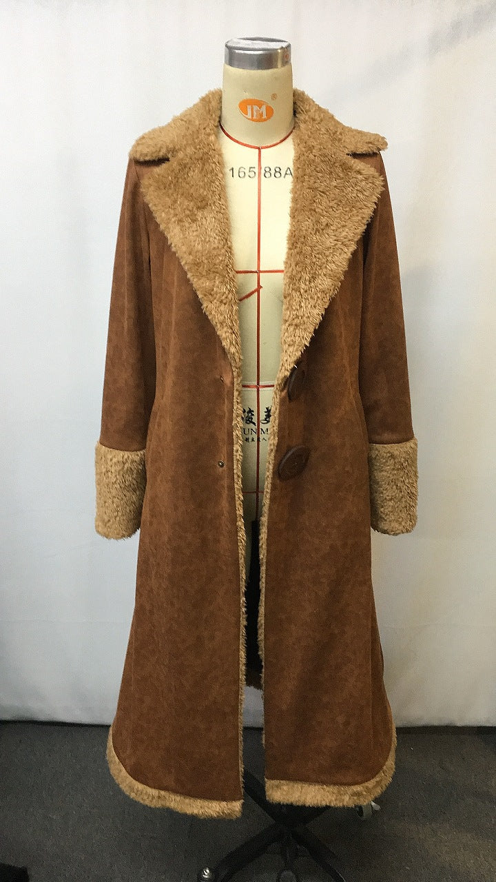 EB |Retro-Windbreaker-Plüsch-Herbst- und Winter-modische warme Jacke