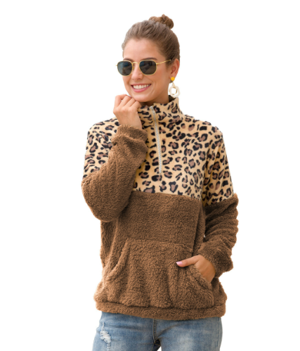 EB | Hoodie - Oversized Fit - Plüsch & Leopardenmuster - Weich & Bequem