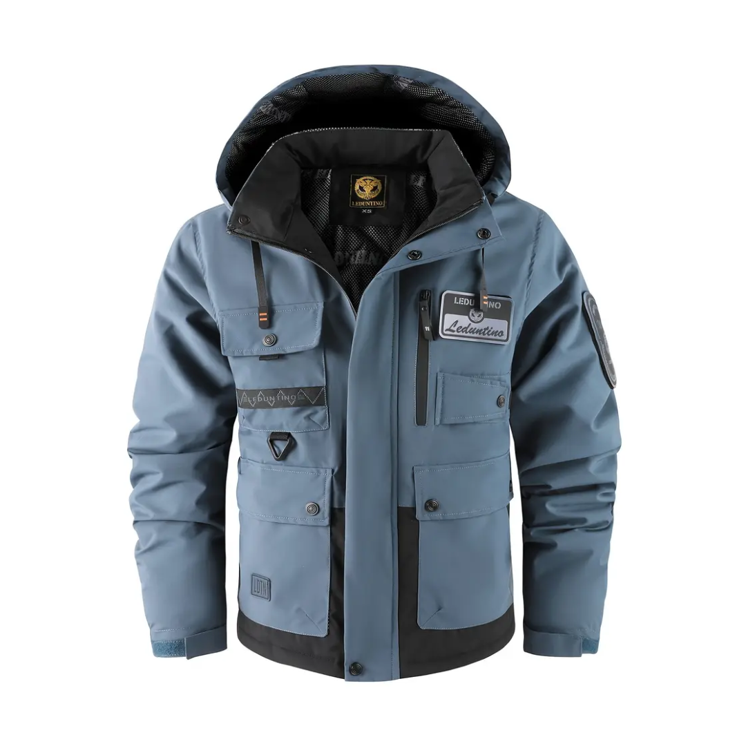 EB | Herren Outdoor-Jacke gepolstert mit abnehmbarer Kapuze