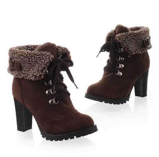 Rika warm lined skating boots with high heel EB