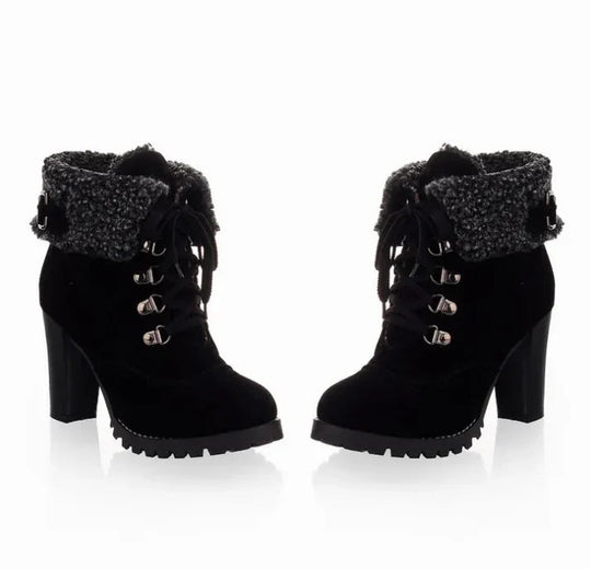 Rika warm lined skating boots with high heel EB
