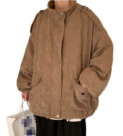 EB | Cordjacke mit Vorderknopfblende