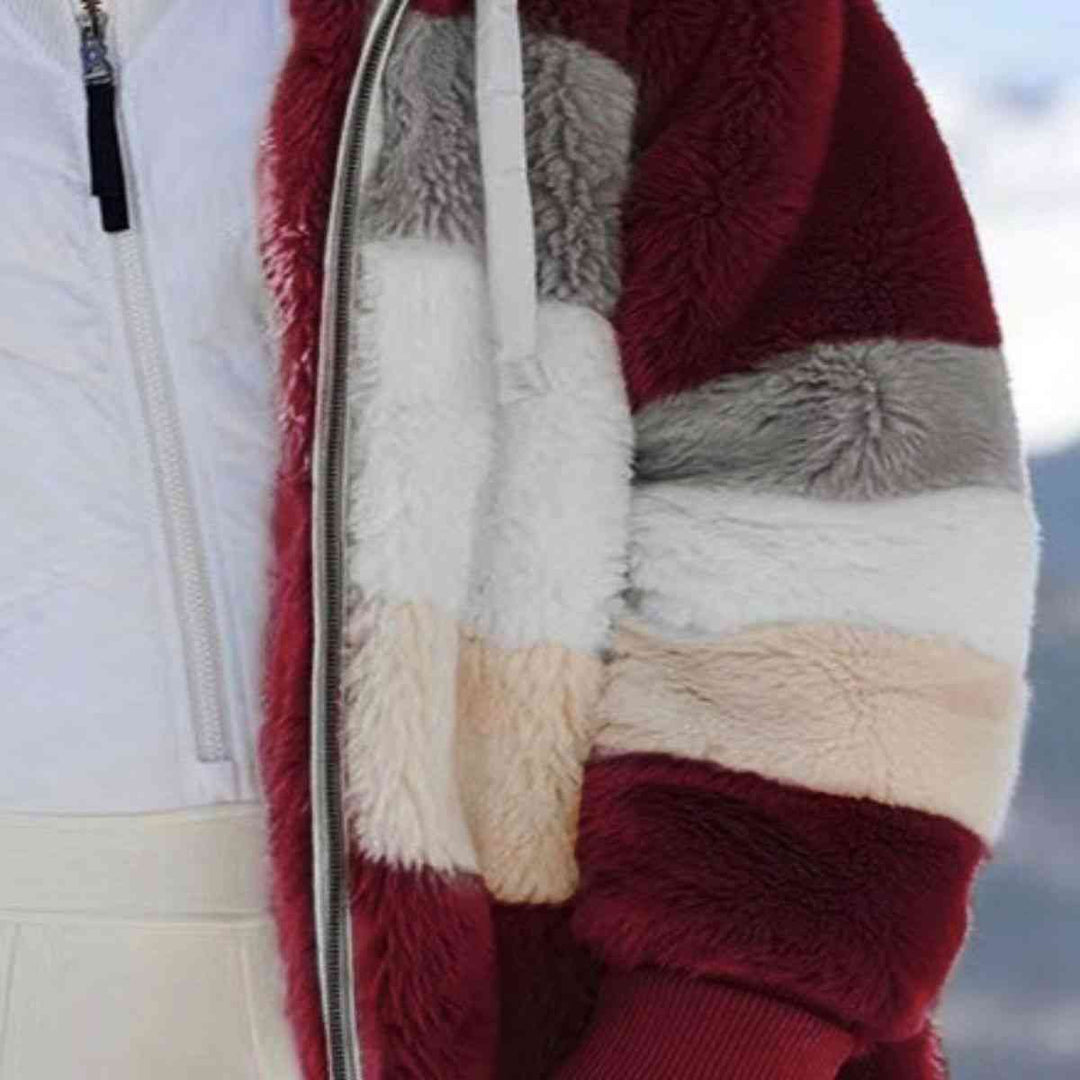 EB | Color Block Zip-Up Kapuzenjacke