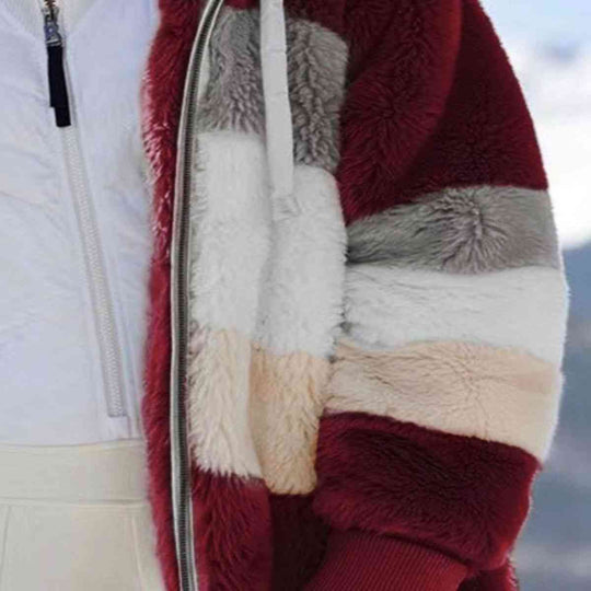EB | Color Block Zip-Up Kapuzenjacke