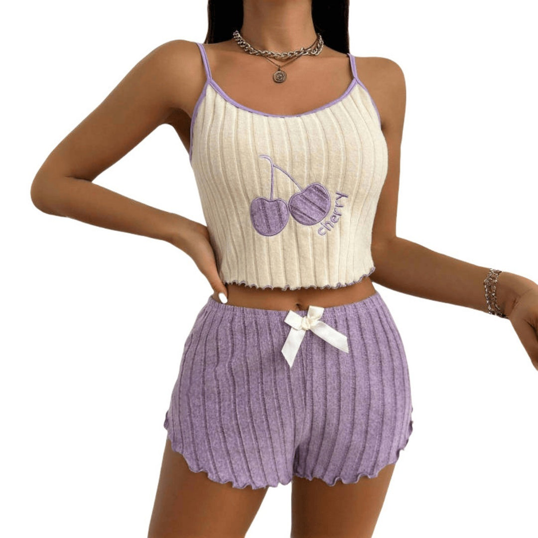 EB | Bestickte Weste Shorts Set