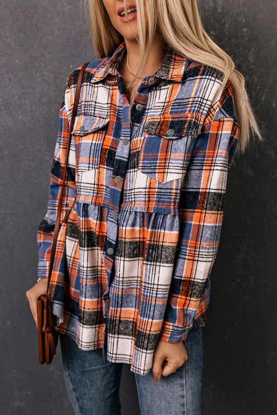 EB | Checkered Shirt With A-cut Cotton Blend Ideal for Everyday Look