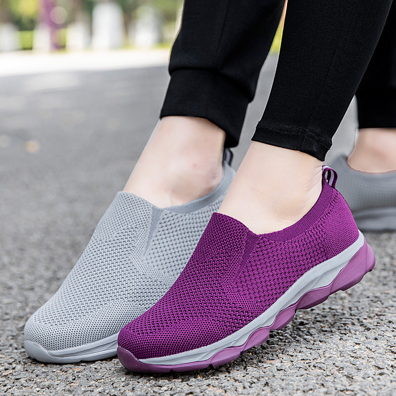 Damen Komfortable Slip-On Laufschuhe EB