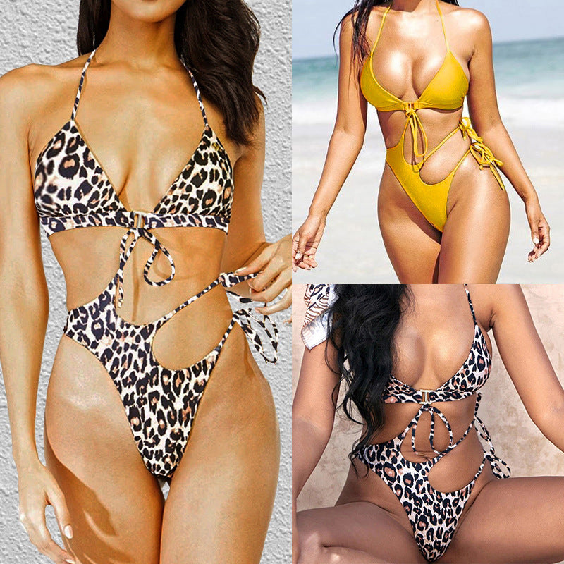 Damen Triangel-Bikini mit modischem Cut-Out und raffiniertem Bindesystem EB