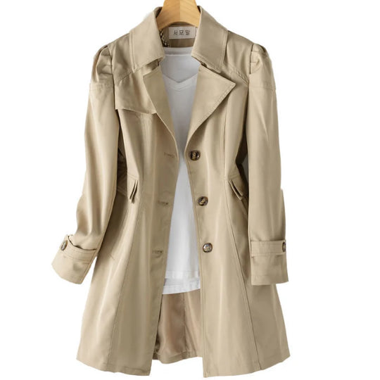 EB | Damen Trenchcoat mit Kapuze Winter