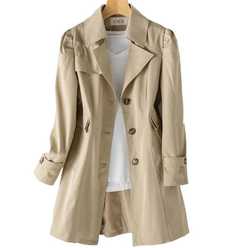 EB | Damen Trenchcoat mit Kapuze Winter