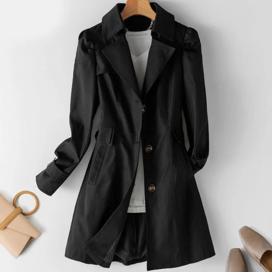 EB | Damen Trenchcoat mit Kapuze Winter