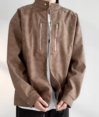 Herren Blouson Kurz Stehkragen