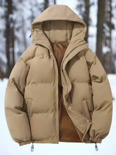 EB | Daunenjacke Warm Isoliert Gestepptes Design mit Kapuze und Reißverschluss