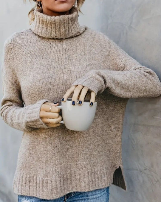 EB | Schlitz-Ärmel Turlteneck-Pullover