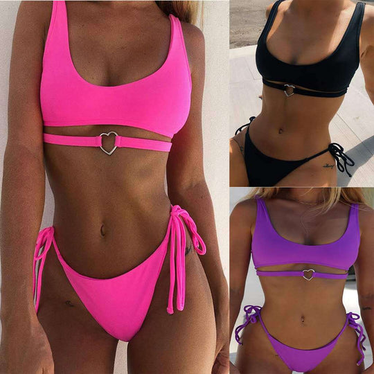 Damen Bikini-Set mit herzförmigem Detail EB