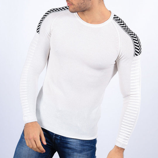 Herren Langarmshirt mit strukturiertem Design und modernen Akzenten EB