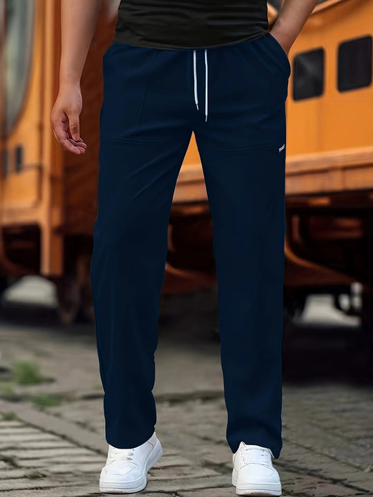 EB | Stilvolle Kordelzug Athletische Hosen mit Taschen für Herren