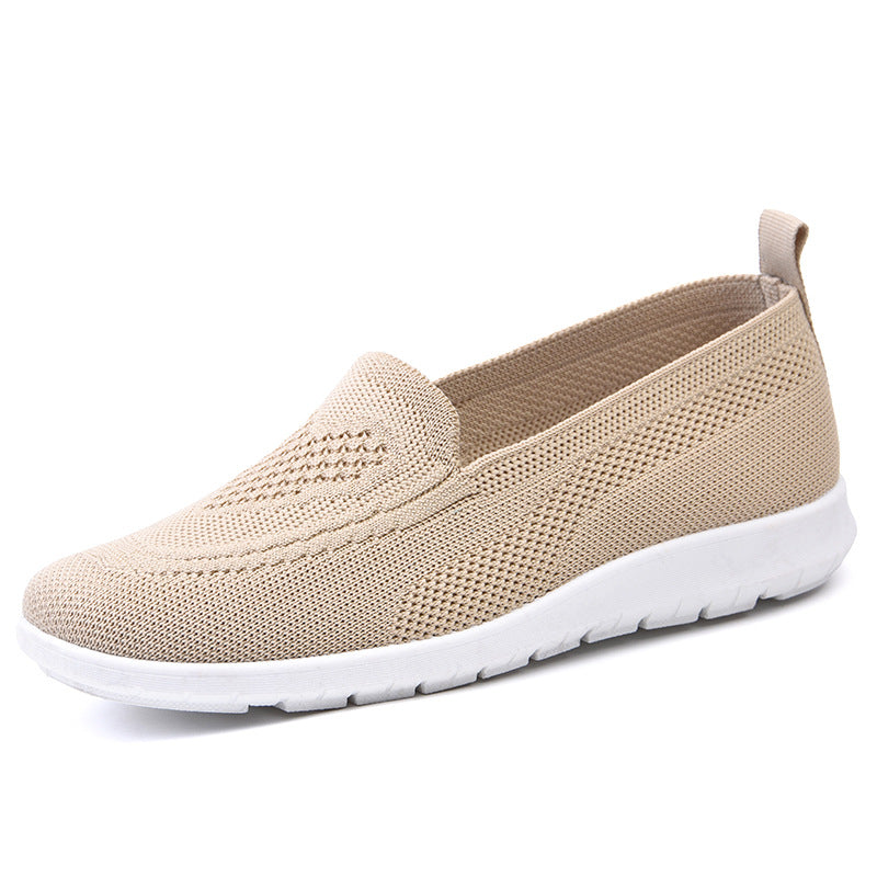 Damen Komfortable Slip-On Freizeitschuhe mit atmungsaktiver Netzstruktur EB