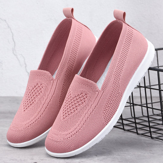 Damen Atmungsaktive Slip-On Freizeitschuhe mit flexiblem Mesh-Obermaterial EB
