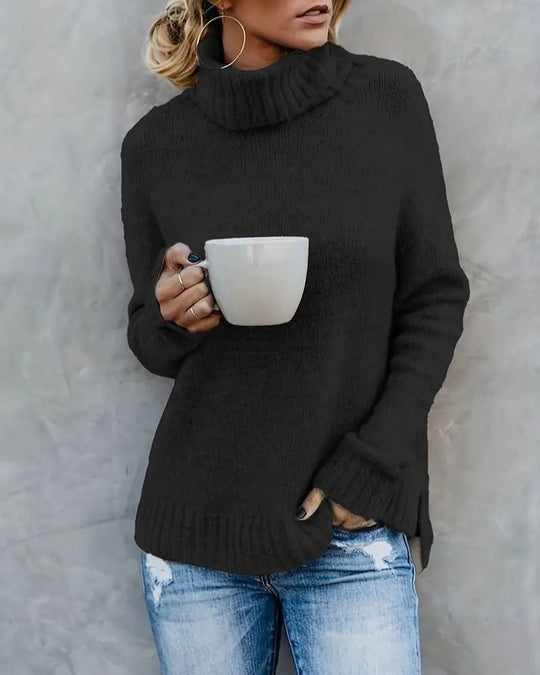 EB | Schlitz-Ärmel Turlteneck-Pullover