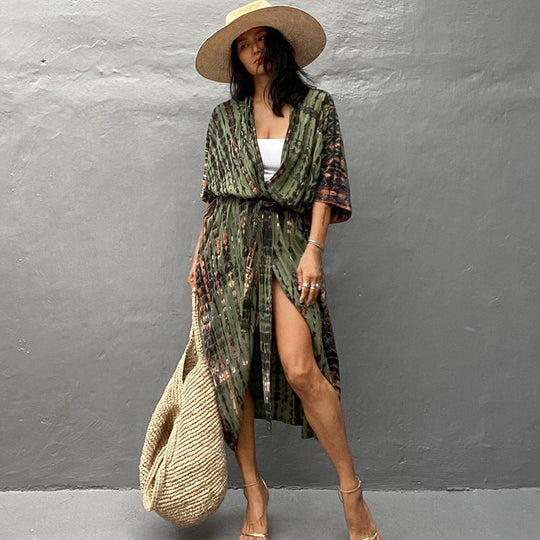 EB | Glamouröse Sonnenschutz Resort Strandkleid Cover Up